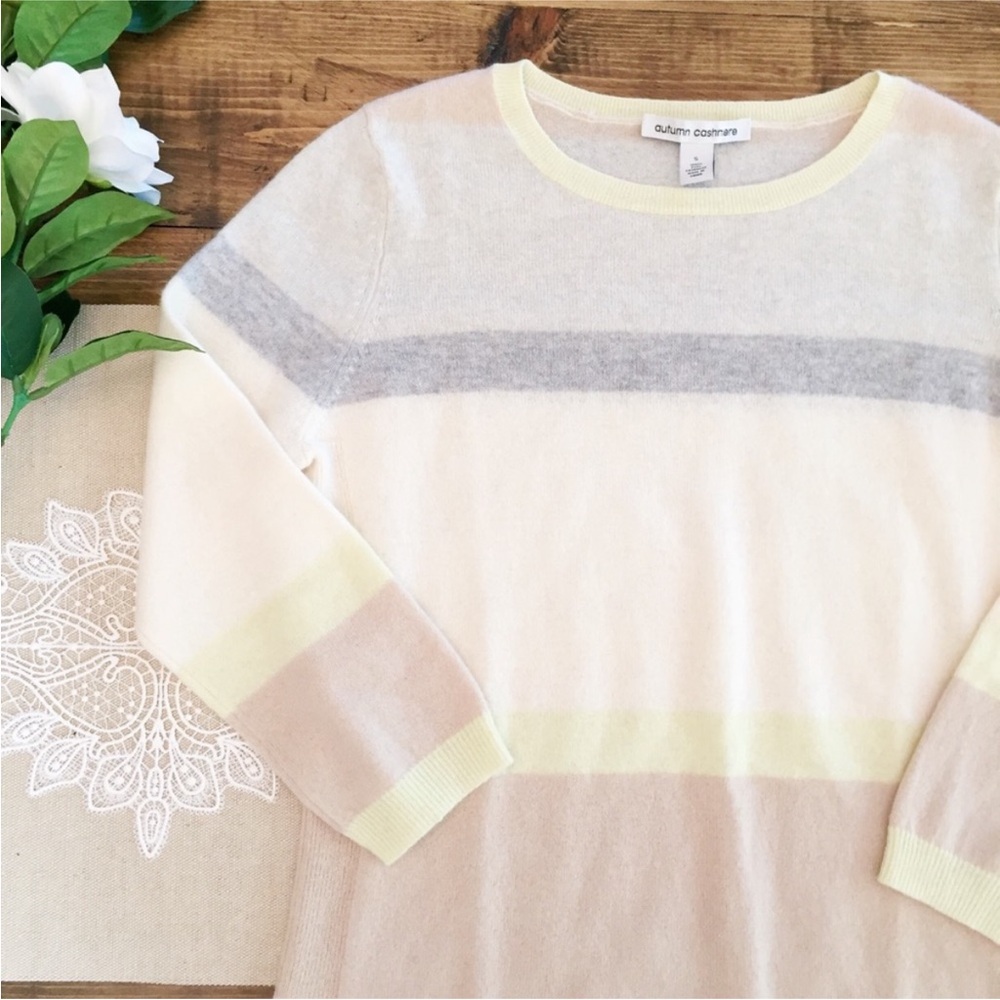 Autumn Cashmere Soft Cream Crew Neck Sweater